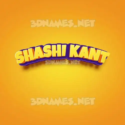 shashi kant in Orange Toon style - 3D name wallpaper