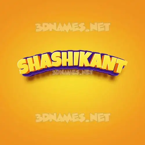 shashikant in Orange Toon style - 3D name wallpaper