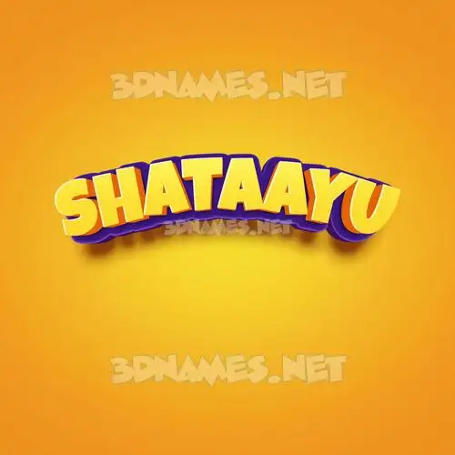 shataayu in Orange Toon style - 3D name wallpaper shataayu in Orange Toon style - 3D name wallpaper