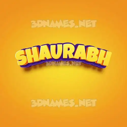 shaurabh in Orange Toon style - 3D name wallpaper