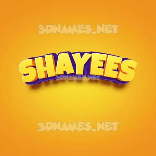 shayees in Orange Toon style - 3D name wallpaper shayees in Orange Toon style - 3D name wallpaper