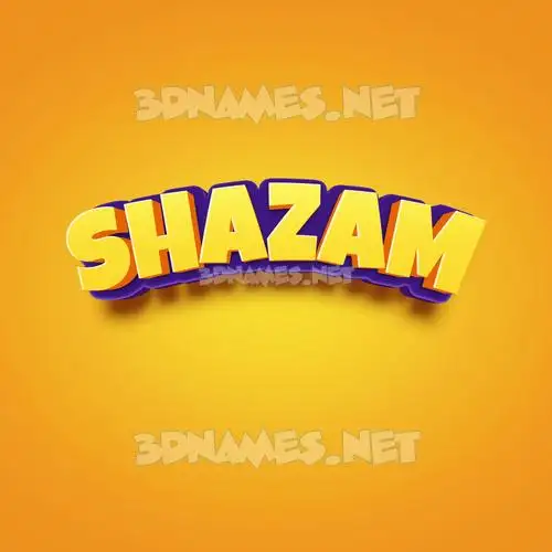 shazam in Orange Toon style - 3D name wallpaper shazam in Orange Toon style - 3D name wallpaper