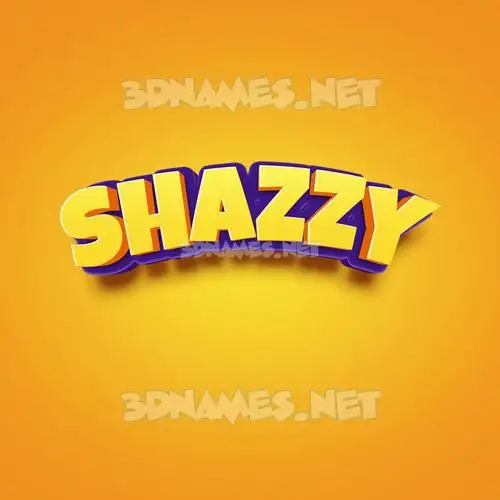 shazzy in Orange Toon style - 3D name wallpaper shazzy in Orange Toon style - 3D name wallpaper