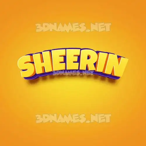 sheerin in Orange Toon style - 3D name wallpaper