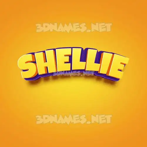shellie in Orange Toon style - 3D name wallpaper