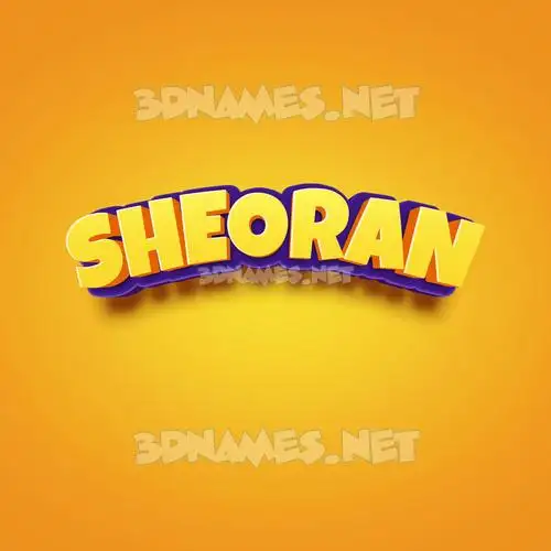 sheoran in Orange Toon style - 3D name wallpaper