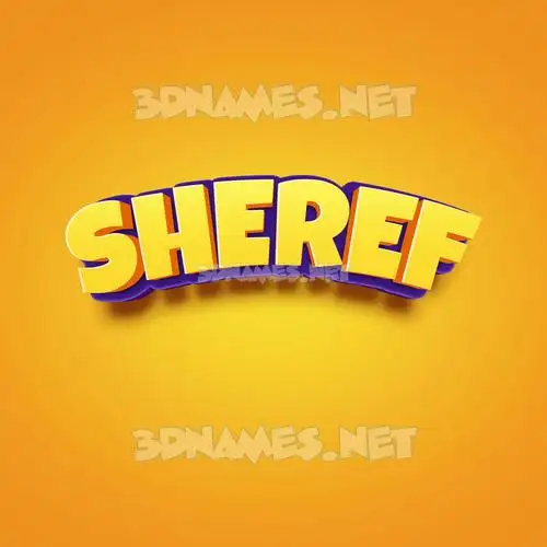 sheref in Orange Toon style - 3D name wallpaper