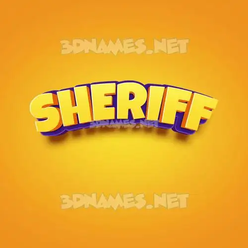 sheriff in Orange Toon style - 3D name wallpaper sheriff in Orange Toon style - 3D name wallpaper