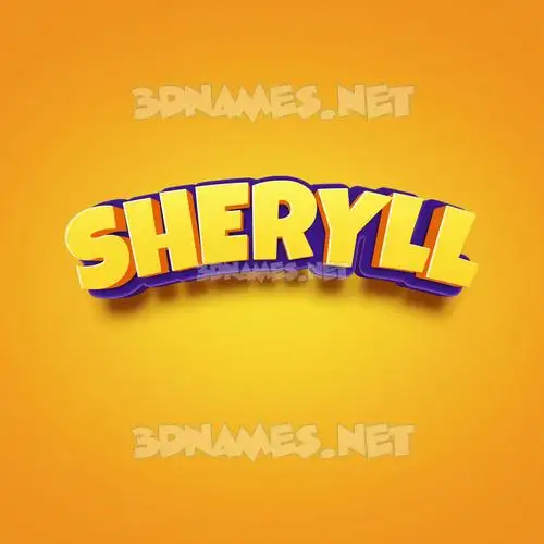 sheryll in Orange Toon style - 3D name wallpaper sheryll in Orange Toon style - 3D name wallpaper