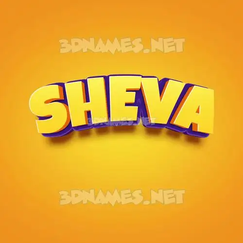 sheva in Orange Toon style - 3D name wallpaper