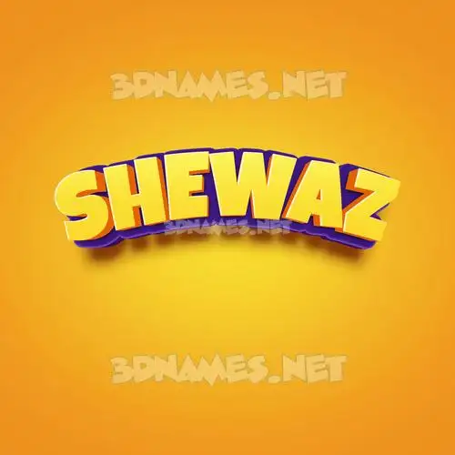 shewaz in Orange Toon style - 3D name wallpaper shewaz in Orange Toon style - 3D name wallpaper