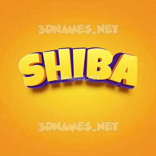 shiba in Orange Toon style - 3D name wallpaper shiba in Orange Toon style - 3D name wallpaper