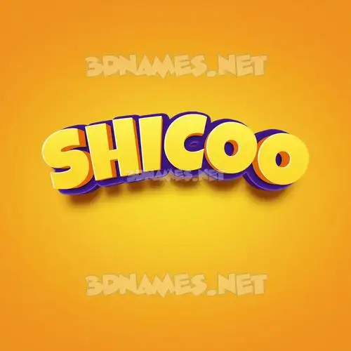 shicoo in Orange Toon style - 3D name wallpaper