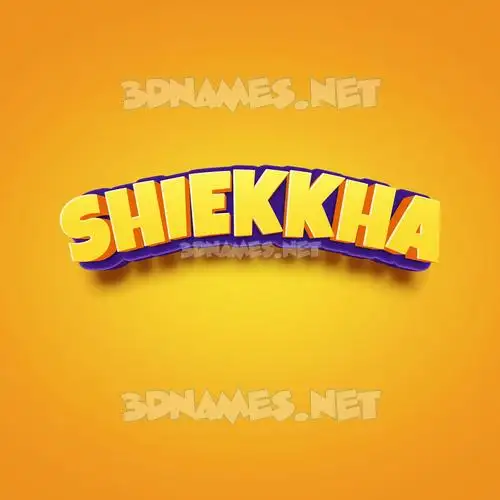 shiekkha in Orange Toon style - 3D name wallpaper shiekkha in Orange Toon style - 3D name wallpaper