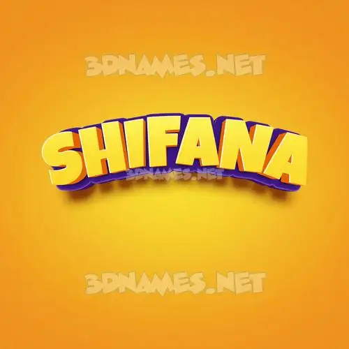 shifana in Orange Toon style - 3D name wallpaper