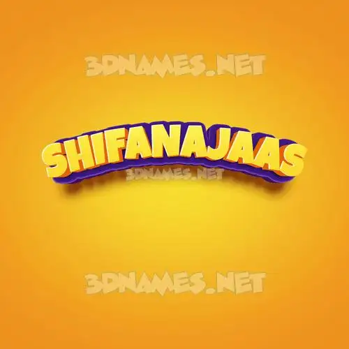 shifanajaas in Orange Toon style - 3D name wallpaper