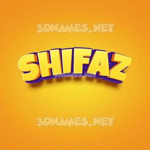 shifaz in Orange Toon style - 3D name wallpaper shifaz in Orange Toon style - 3D name wallpaper