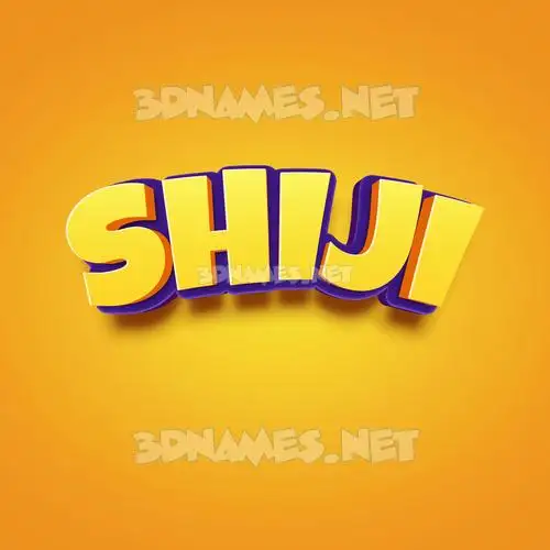 shiji in Orange Toon style - 3D name wallpaper shiji in Orange Toon style - 3D name wallpaper