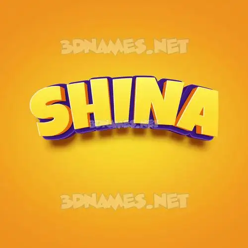 shina in Orange Toon style - 3D name wallpaper shina in Orange Toon style - 3D name wallpaper