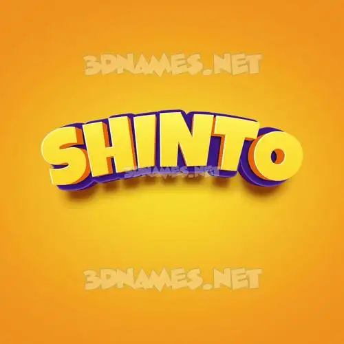 shinto in Orange Toon style - 3D name wallpaper shinto in Orange Toon style - 3D name wallpaper