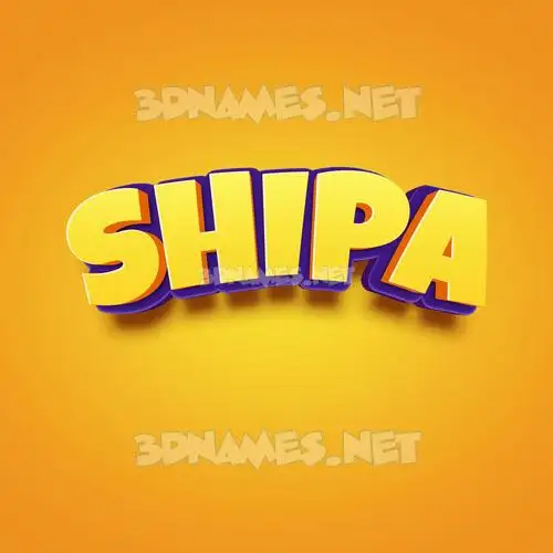 shipa in Orange Toon style - 3D name wallpaper