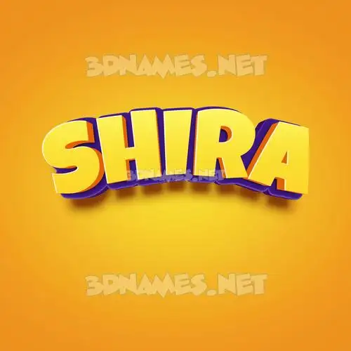shira in Orange Toon style - 3D name wallpaper
