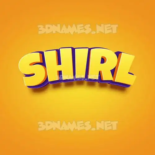 shirl in Orange Toon style - 3D name wallpaper shirl in Orange Toon style - 3D name wallpaper