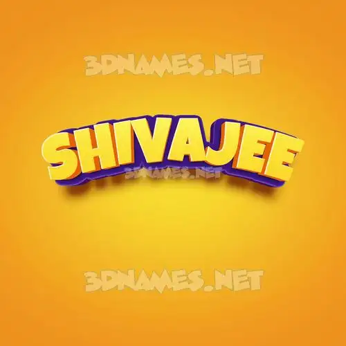 shivajee in Orange Toon style - 3D name wallpaper