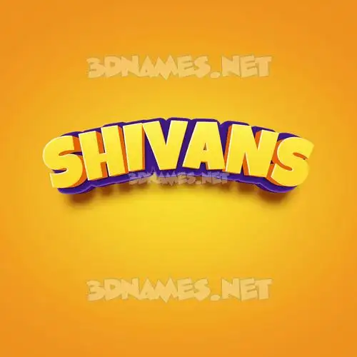 shivans in Orange Toon style - 3D name wallpaper