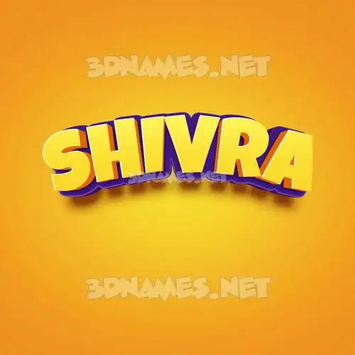 shivra in Orange Toon style - 3D name wallpaper