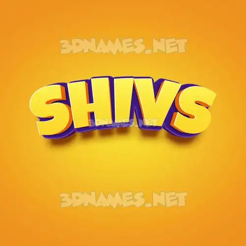 shivs in Orange Toon style - 3D name wallpaper shivs in Orange Toon style - 3D name wallpaper