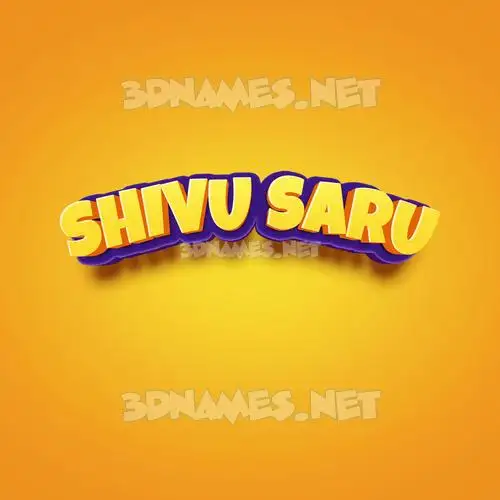 shivu saru in Orange Toon style - 3D name wallpaper shivu saru in Orange Toon style - 3D name wallpaper