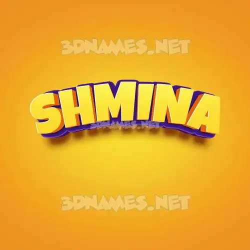 shmina in Orange Toon style - 3D name wallpaper shmina in Orange Toon style - 3D name wallpaper