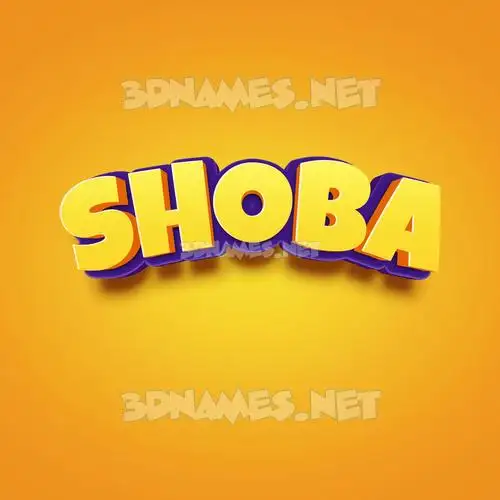 shoba in Orange Toon style - 3D name wallpaper
