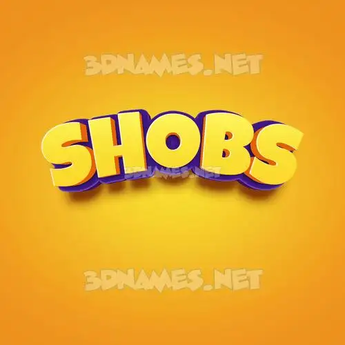 shobs in Orange Toon style - 3D name wallpaper shobs in Orange Toon style - 3D name wallpaper