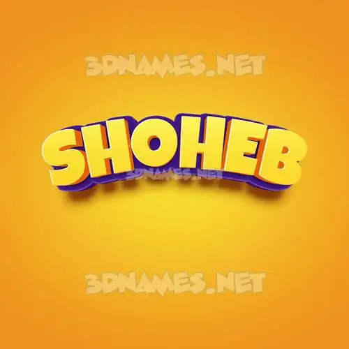 shoheb in Orange Toon style - 3D name wallpaper shoheb in Orange Toon style - 3D name wallpaper