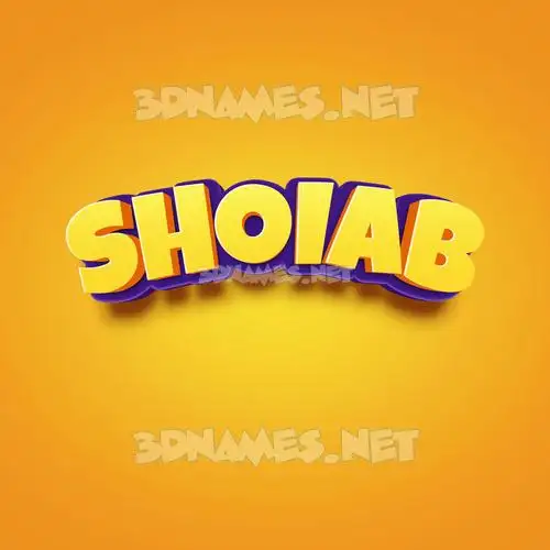shoiab in Orange Toon style - 3D name wallpaper shoiab in Orange Toon style - 3D name wallpaper