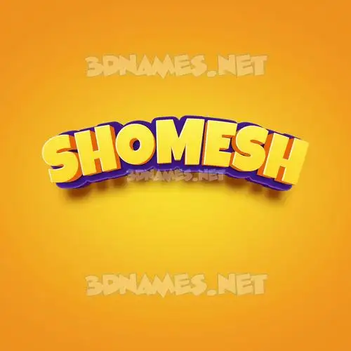 shomesh in Orange Toon style - 3D name wallpaper