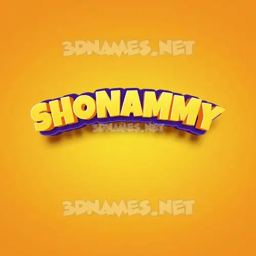 shonammy in Orange Toon style - 3D name wallpaper
