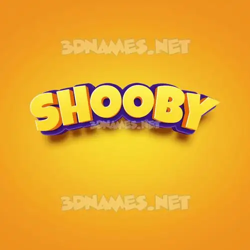 shooby in Orange Toon style - 3D name wallpaper shooby in Orange Toon style - 3D name wallpaper