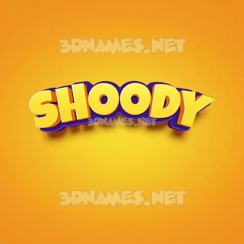 shoody in Orange Toon style - 3D name wallpaper shoody in Orange Toon style - 3D name wallpaper