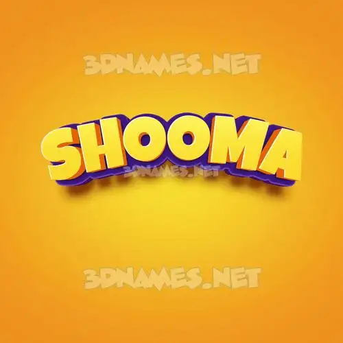 shooma in Orange Toon style - 3D name wallpaper shooma in Orange Toon style - 3D name wallpaper