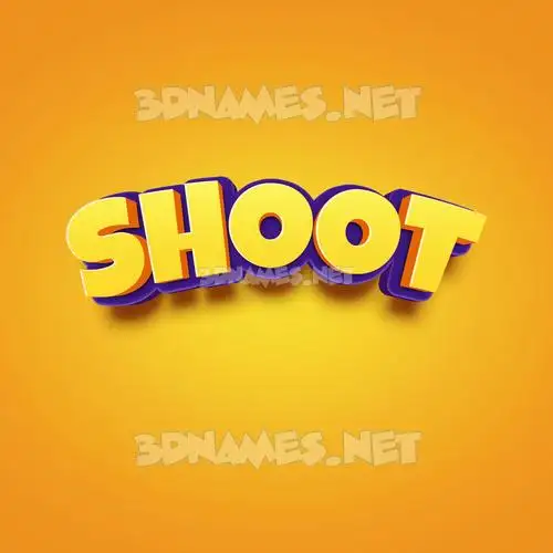 shoot in Orange Toon style - 3D name wallpaper shoot in Orange Toon style - 3D name wallpaper