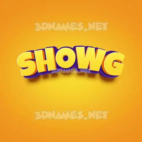 showg in Orange Toon style - 3D name wallpaper showg in Orange Toon style - 3D name wallpaper