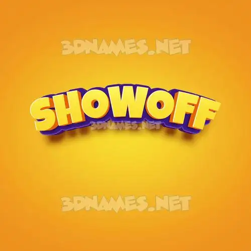 showoff in Orange Toon style - 3D name wallpaper showoff in Orange Toon style - 3D name wallpaper