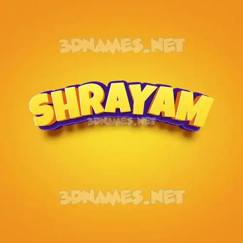 shrayam in Orange Toon style - 3D name wallpaper