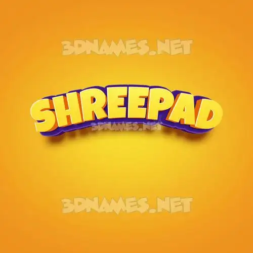 shreepad in Orange Toon style - 3D name wallpaper shreepad in Orange Toon style - 3D name wallpaper