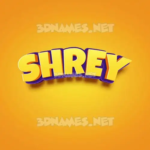 shrey in Orange Toon style - 3D name wallpaper