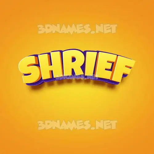 shrief in Orange Toon style - 3D name wallpaper
