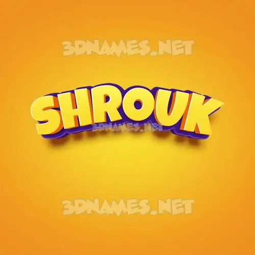 shrouk in Orange Toon style - 3D name wallpaper shrouk in Orange Toon style - 3D name wallpaper